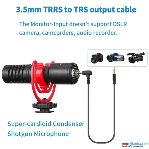 BOYA BY-MM1+ SUPER CARDIOID SHOTGUN MICROPHONE (6M)